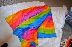 Large Rainbow Colored Scarf / Wrap 45 in x 6 ft Wool? - Picture 1 of 6