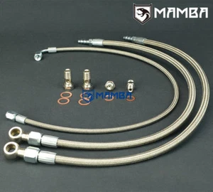 MAZDA MIATA MX-5 323 GTX w/ Garrett GT28R T25 5 Bolt Turbo Oil & Water Line Kit - Picture 1 of 3