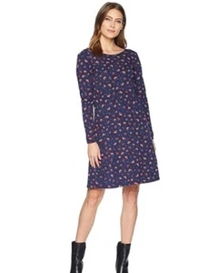 Hatley Damen blau maggie bedruckt langärmeliges Schichtkleid Größe XS - Bild 1 von 4