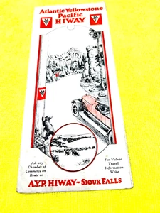 1920's Atlantic Yellowstone Pacific HIWAY Map Tourist Brochure - Picture 1 of 8