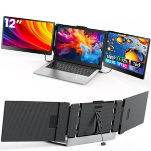 Laptop Screen Extender, 12’’ Triple Laptop Monitor Extender Ultra Slim 1080P FHD - Picture 1 of 7