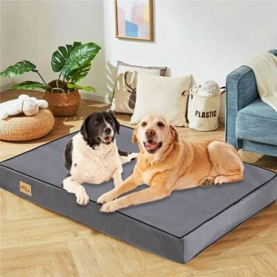 BINGOPAW Hundebett orthopädisch Hundematte Hundematratze mit Abnehmbarem Waschbar Bezug