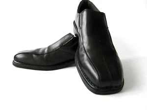 Nunn Bush Mens Size 12M Slip On Split Toe Loafers Black Leather, Gel 84040-001 - Picture 1 of 12