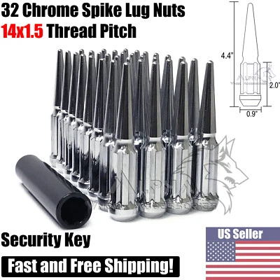 32 tuercas cromadas 14x1,5 para Ford Super Duty F-250 F-350 + llave Foto 1 de 4