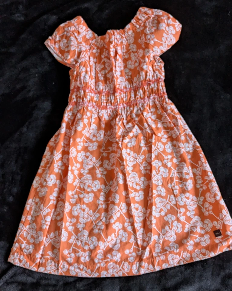 Tea Collection Vestido Naranja con Flores Blancas - Talla 5 Foto 1 de 1