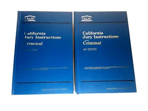 CALJIC California Jury Instructions Criminal Volume 1-2 Set 5th Edition / 1988 - Picture 1 of 3