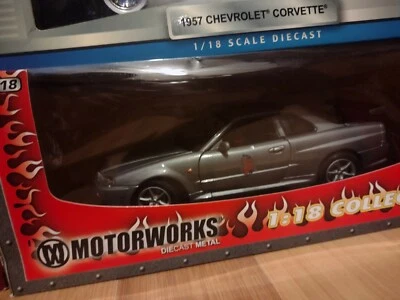 Motor works NISSAN sports car  1:18 SCALE DIECAST  silver new in box - Image 1 of 4