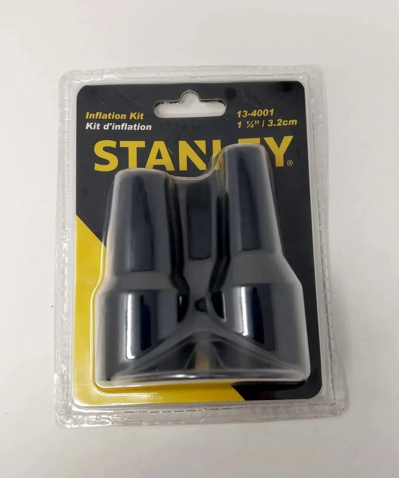 Stanley Inflation Kit 2 Nozzle Wet Dry Vacuums Sizes Fits 1 1/4" Diameter