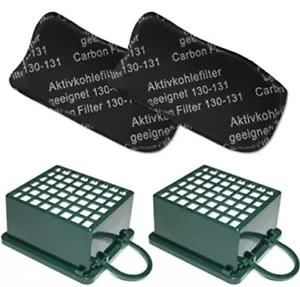 FILTRO FOLLETTO KOBOLD VK 130 VK 131 2PZ HEPA +2 FILTRI CARBONI VORWERK KOBOLD - Foto 1 di 1