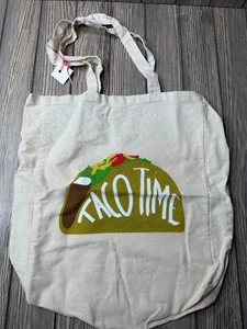Taco Time Canvas Tragetasche mit Griffen - wiederverwendbare Einkaufstasche für den täglichen Gebrauch - Bild 1 von 4