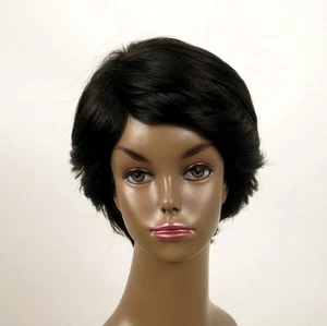 perruque afro femme 100% cheveux naturel courte noir ref WHIT 04/1b - Picture 1 of 9