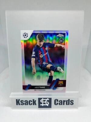 2022-23 Topps Chrome UEFA Club Competitions Pablo Torre Rookie Refractor #32 - Image 1 of 2