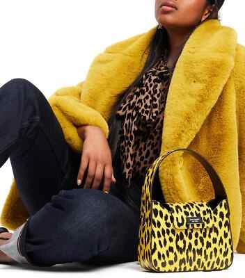 Nuevo con caja Kate Spade Sam Cuero Leopardo Mini Hobo KC992 Leopardo Cartera $348 Bolsa de Regalo Foto 1 de 4