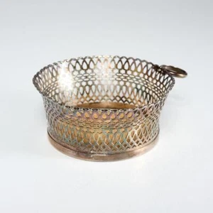 Napier Pierced Silver Plate and Cork Vintage Champagne Wine Coaster 4.5" - Picture 1 of 7