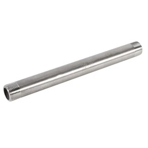 Stainless Steel BSP Male X Male Threaded Adaptor Pipe Fitting 1/2 - Picture 1 of 2
