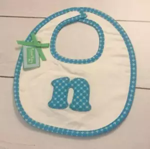 Mud Pie Initial Baby Boy Blue n Bib - Picture 1 of 1