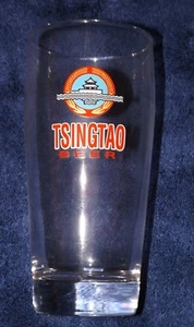 TSINGTAO CHINESE BEER LAGER ½ PINT 360ml GLASS THICK BASE - Picture 1 of 2