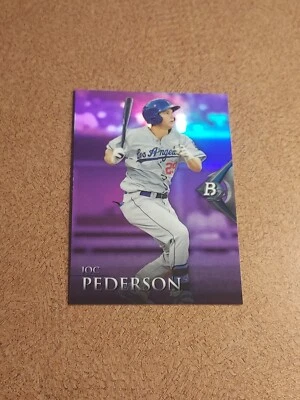 JOC PEDERSON 2014 BOWMAN PLATINUM PURPLE REFRACTOR CARD BPCP19.GIANTS - Image 1 of 3