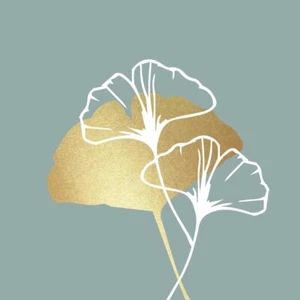 3 Paper Napkins for Decoupage Scrapbooking Craft Serviettes Lunch Gold Gingko - Picture 1 of 12
