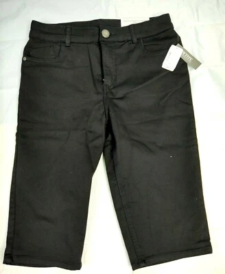 Bermudas Christopher & Banks Talla 8 Petite Negras Skimmer Relajadas Tiro Alto Foto 1 de 4