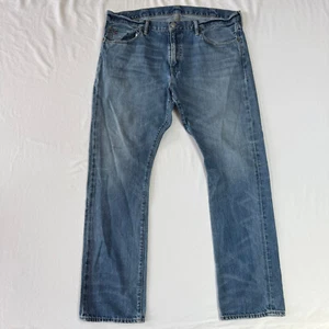 Pantalones de mezclilla Polo Ralph Lauren ajustados rectos 018 para hombre 38x32 azul bolsillos algodón - Imagen 1 de 12