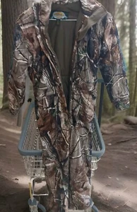 Cabelas  Camo Real Tree Coveralls Small Hunting winter snowsuit coat bibs - Picture 1 of 7