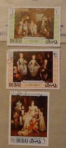 STAMPS * DUBAI - 3 Used 1970 ART - Children's Day - Louis Ducis, Baron Gerard - Picture 1 of 6