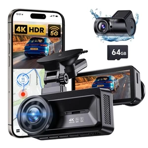 Dashcam vorne hinten - 4K+1080P Full HD Dashcam Gratis 64GB Karte, mit 5G WiFi G... - Bild 1 von 9