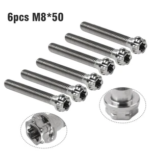 6 Piezas Tornillos Torx Cabeza Brida Tornillos M8x50mm Para Moto Bicicleta - Imagen 1 de 12