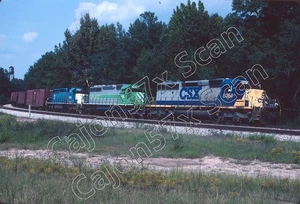 Original Dia - CSXT SD40-2 8064 & Train At Woodland, GA. 9/00 - Bild 1 von 1