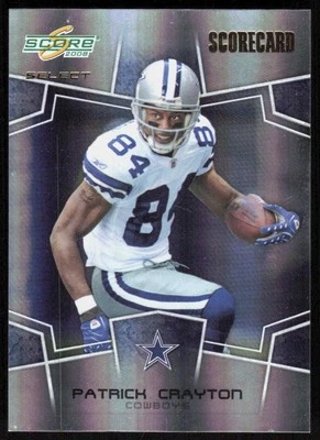 2008 Score Select Patrick Crayton Scorecard /100 - Image 1 of 2