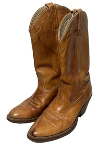 Vintage Acme Roper Cowboystiefel 7,5D Leder Western Style hellbraun 43002 7707 - Bild 1 von 24
