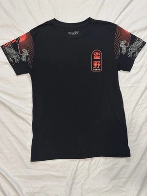 Camiseta Gráfica Fresh Laundry Tokyo Japão Preta Onda Vermelha Mt. Fuji masculino M - Imagem 1 de 4
