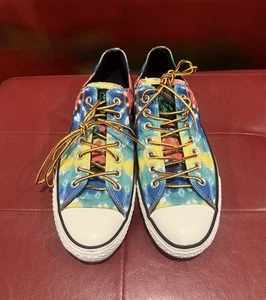 Youth Converse All-Stars Tie Dye Low Top Size 9 Sneaker Shoes - Picture 1 of 8