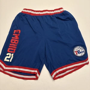 Pantaloncini da basket NBA Philadelphia 76ers JOEL EMBIID blu larghi da uomo taglia XL - Foto 1 di 10
