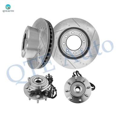 4 Front 360mm Drilled Slotted Brake Disc Rotors-Wheel Hub For 2013-2018 RAM 3500 - Image 1 of 4