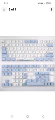 Juego de teclas Blue White Rhythm of the Sea XDA PBT Foto 1 de 3