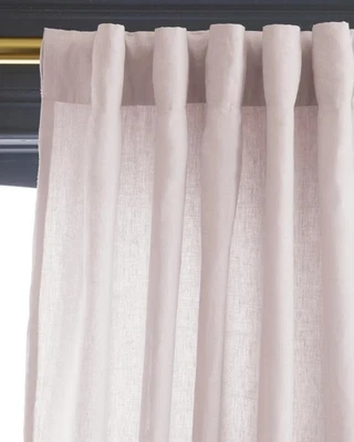 Painel de cortina de linho europeu Quince vintage blush filtragem de luz 48x84" (3794) - Imagem 1 de 4