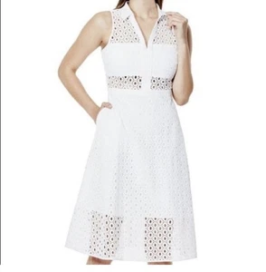 Abito donna Guess bianco con occhielli taglia 6 - Foto 1 di 14