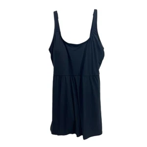Costume da bagno Bal Harbour con cintura taglia 16 pezzo unico nero SPF 50 controllo pancia NUOVO - Foto 1 di 10