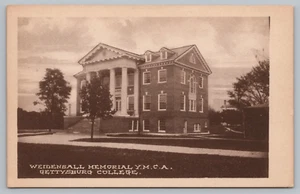 Weidensall Memorial YMCA Gettysburg College PA Collotype Postcard - Picture 1 of 2