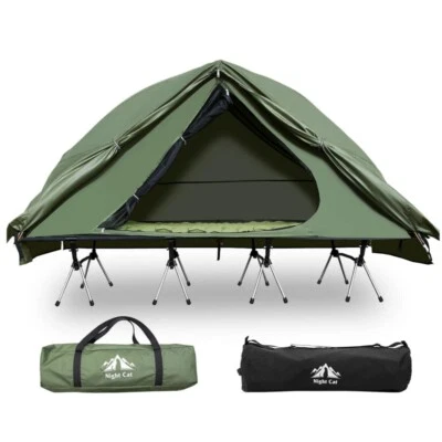 Campingbett mit Zelt erhöhtes Feldbett 220x70x40 cm erhöhtes Feldbett mit Zelt  - Bild 1 von 4