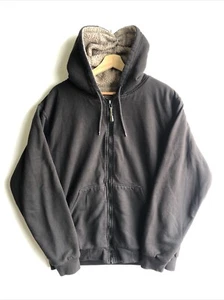 C.E Schmidt Sherpa Lined Hoodie Jacket Men's XL Black Fleece Full Zip - Picture 1 of 7