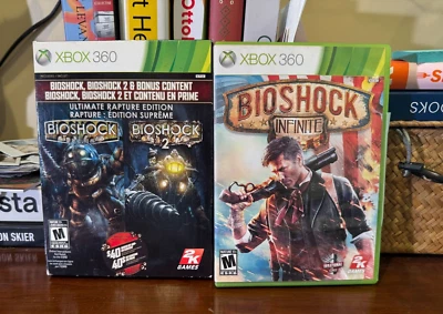 Lot of BioShock Ultimate Rapture Edition Xbox 360 CIB Stickers BioShock Infinite - Image 1 of 4
