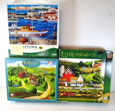 3 Rompecabezas Estilo Americana Pescadores Warf/Heronim Verano/Moline Farm Life/Dowdle Foto 1 de 4