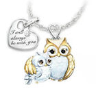 New Crystal Necklace Chain Necklace for Women Owl Mother Necklace Jewe-qi ::d