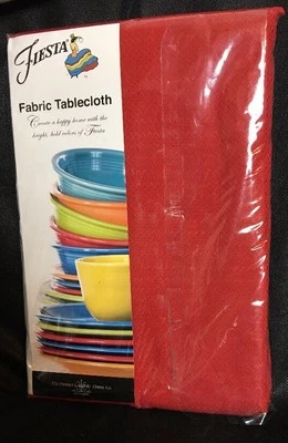 Fiesta Fabric Tablecloth Scarlet 60"x102" Oblong NEW - Image 1 of 4