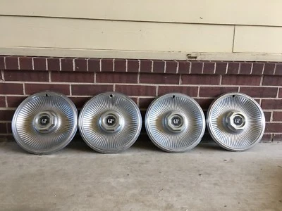 1980 1981 Pontiac Grand Prix 14" Hubcaps Wheel Set of Four 4 - Image 1 of 4
