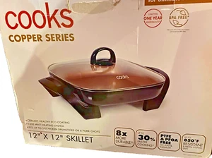 COOKS COPPER SKILLET 12 x 12 NEW IN BOX BPA FREE - Picture 1 of 1