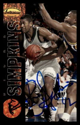 Dickey Simpkins 1994 Ted Williams #62 Providence Friars IP Auto Basketball Card - Image 1 of 2